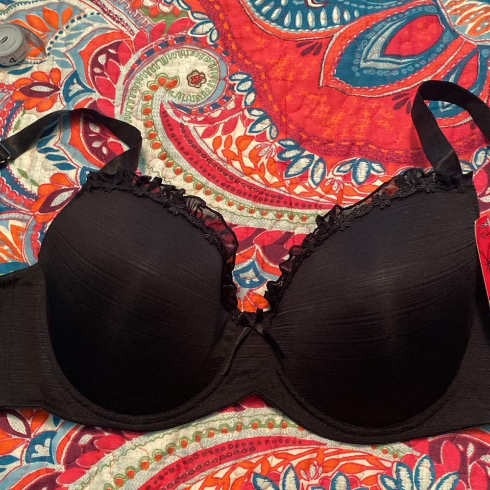 Black bra with lace